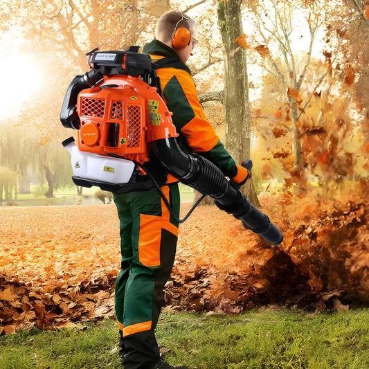 80CC Backpack Gas Leaf Blower, 900 CFM Gas Powered Snow Blowers Powerful Clearing Tools  for Lawn Care Yard Dust Debris