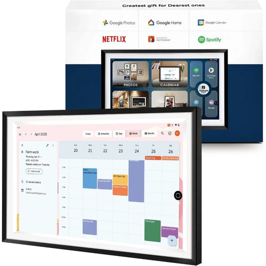 Restaurant  Supplies/15.6" Digital Wall Calendar|Picture Frame with Anti-Glare Paper Touchscreen|Google Photos&Voice Assistant