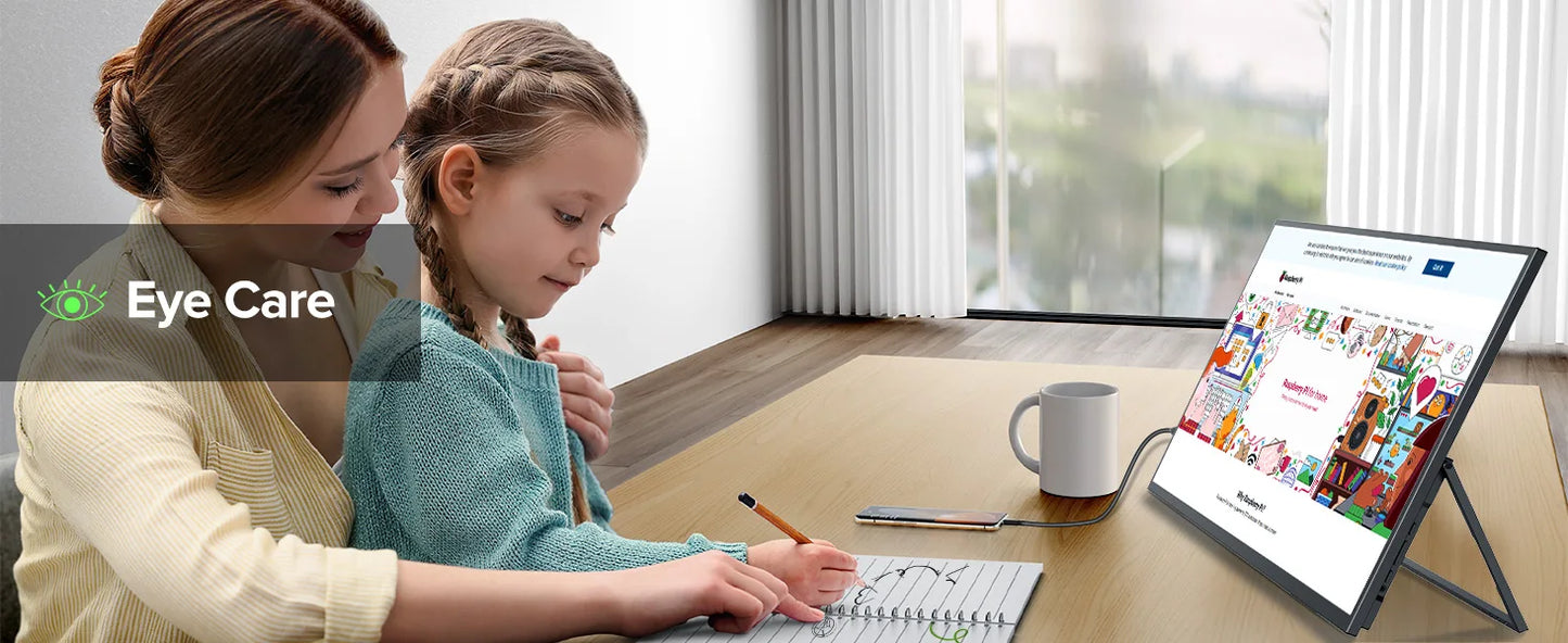 EVICIV 23.8" 120Hz Large Portable Monitor 1080P w/180° Adjustable Stand USB-C HDMI External Laptop Display for PS5/4 Desktop Mac