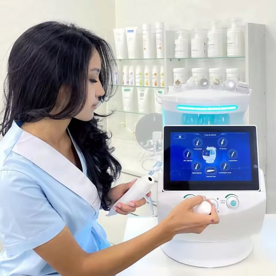 Facial Skin Analysis and Regeneration Smart Ice Blue 7-in-1 Multi Functional Spa Professional Portable Skincare Equipment
