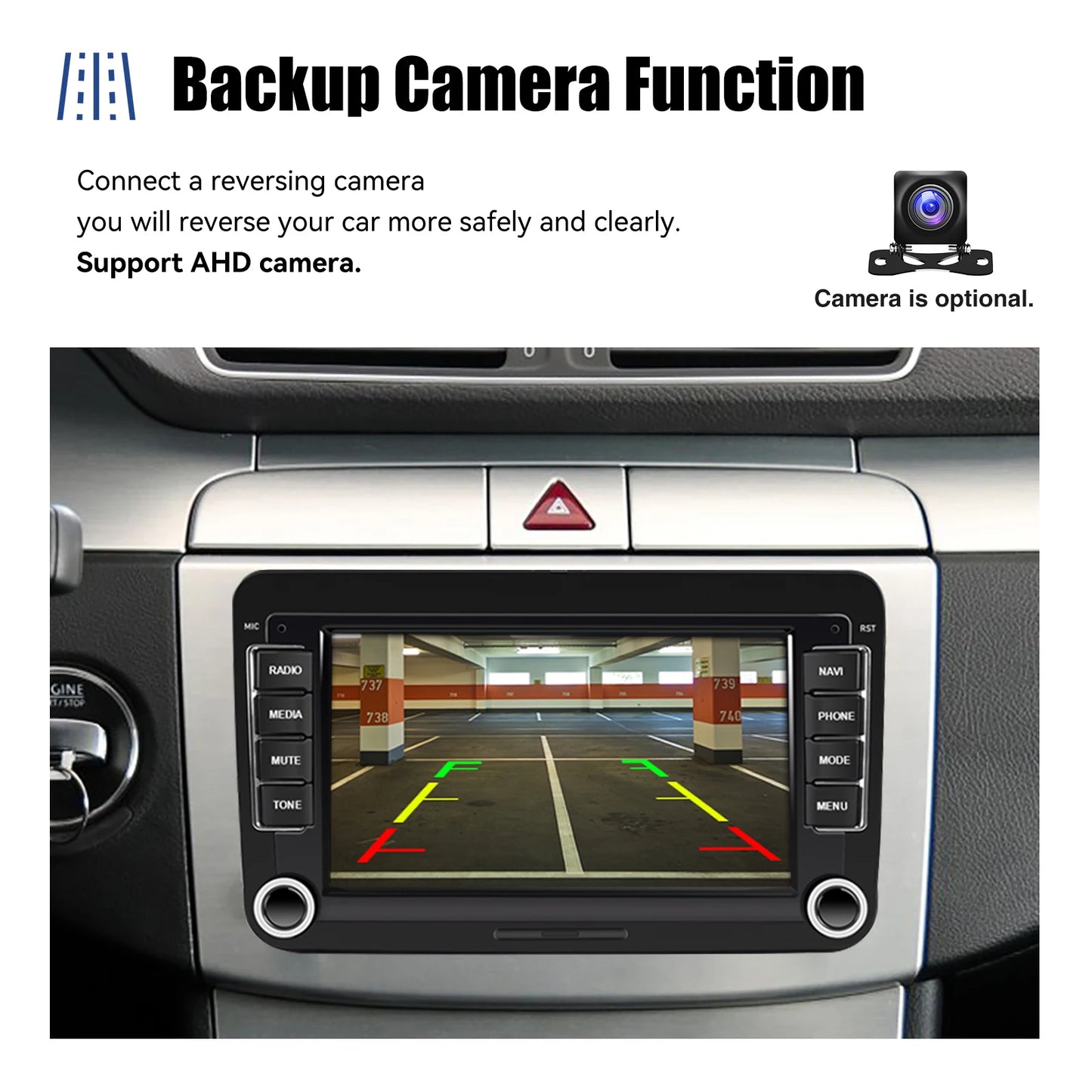 ESSGOO 7" Android 14 4G+64G Apple Carplay Car Stereo GPS NAVI WIFI RDS FM BT for VW Golf 5 6 Passat Polo Touran Tiguan Caddy EOS