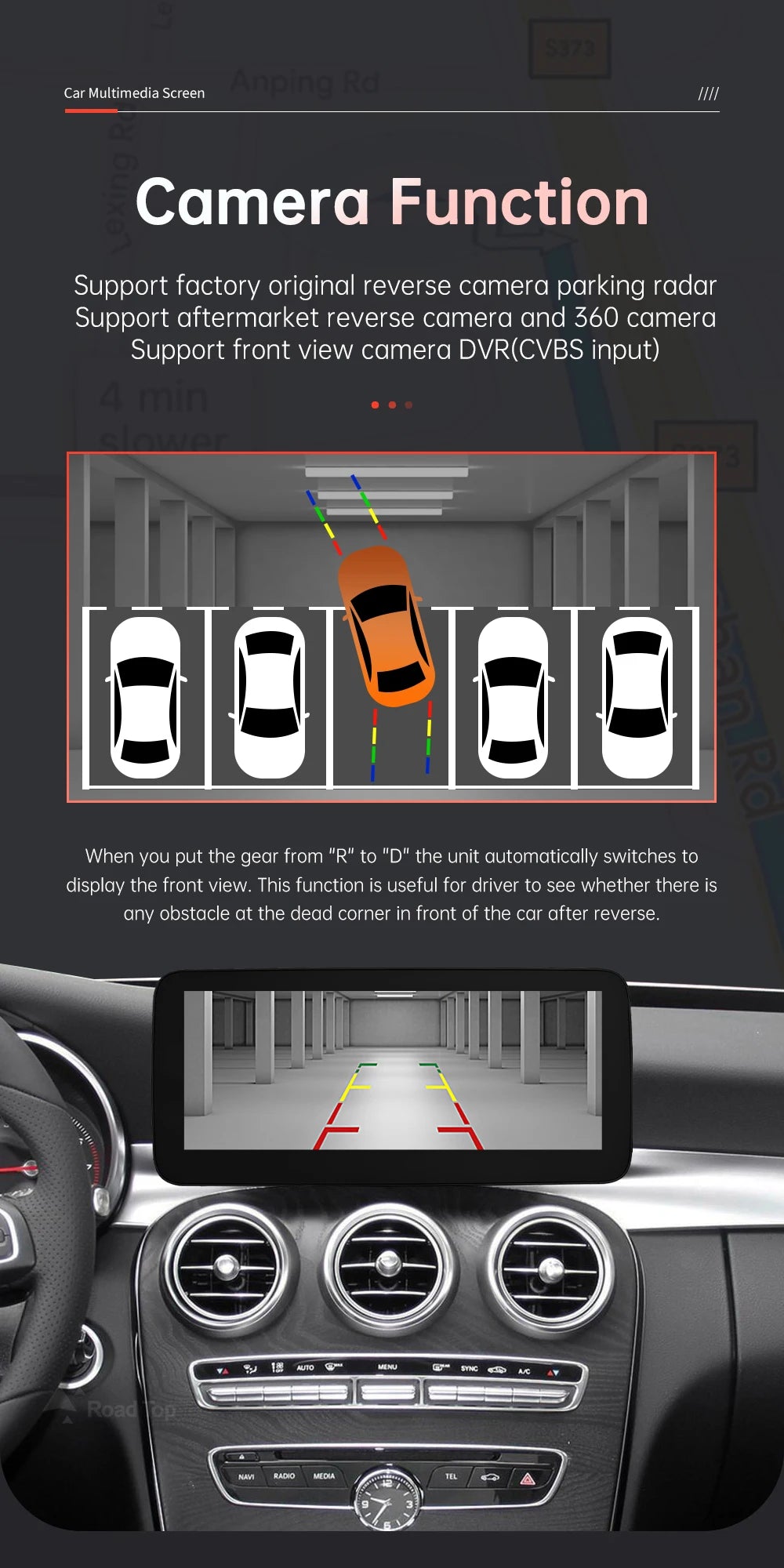 Linux Multimedia Screen Wireless CarPlay Android Auto for Mercedes-Benz W205 W176 GLC A C V Class W447 CLA GLA 2015-2018 NTG5.0