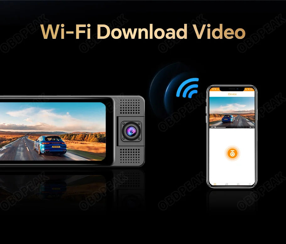 11.26 Inch 3 Camera 4K+1080P+1080P Video Recording Wifi Rearview Mirror Car DVRs Touch Screen Infrared Night Vision Car Dash Cam