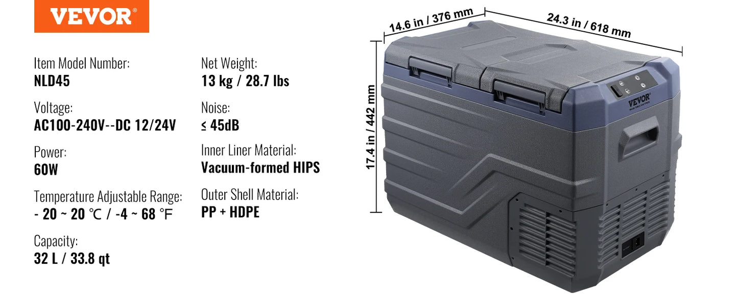 SucceBuy 8L to 75L Car Refrigerator Fridge Portable Icebox Single&Dual Zone w/Blue Tooth Temp Adjustable for Outdoor Camping RV