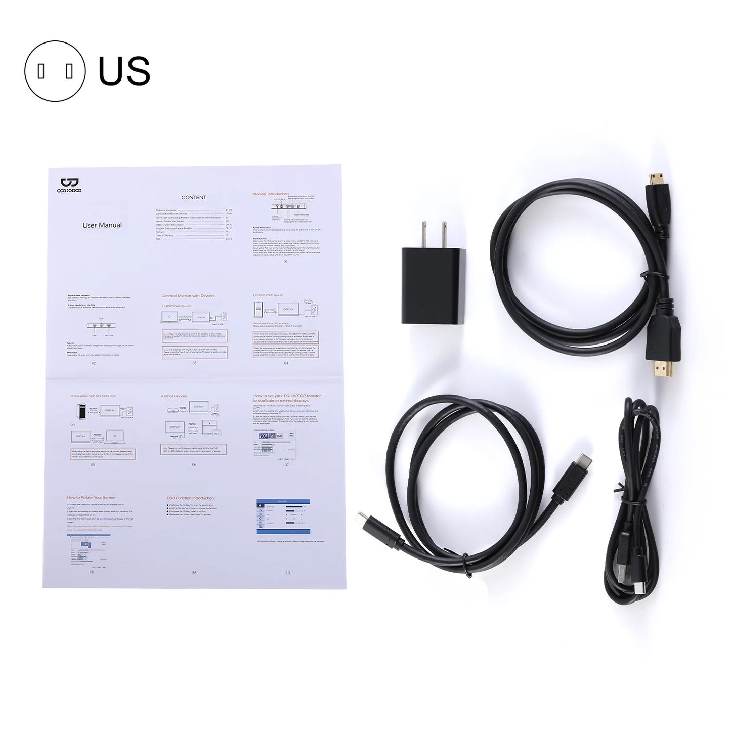 15.6 Inch Portable Monitor Dual Screen 1080P IPS External Second Screen for Mac Laptop PC Switch2 Xbox PS4/5 Xbox Ship From US