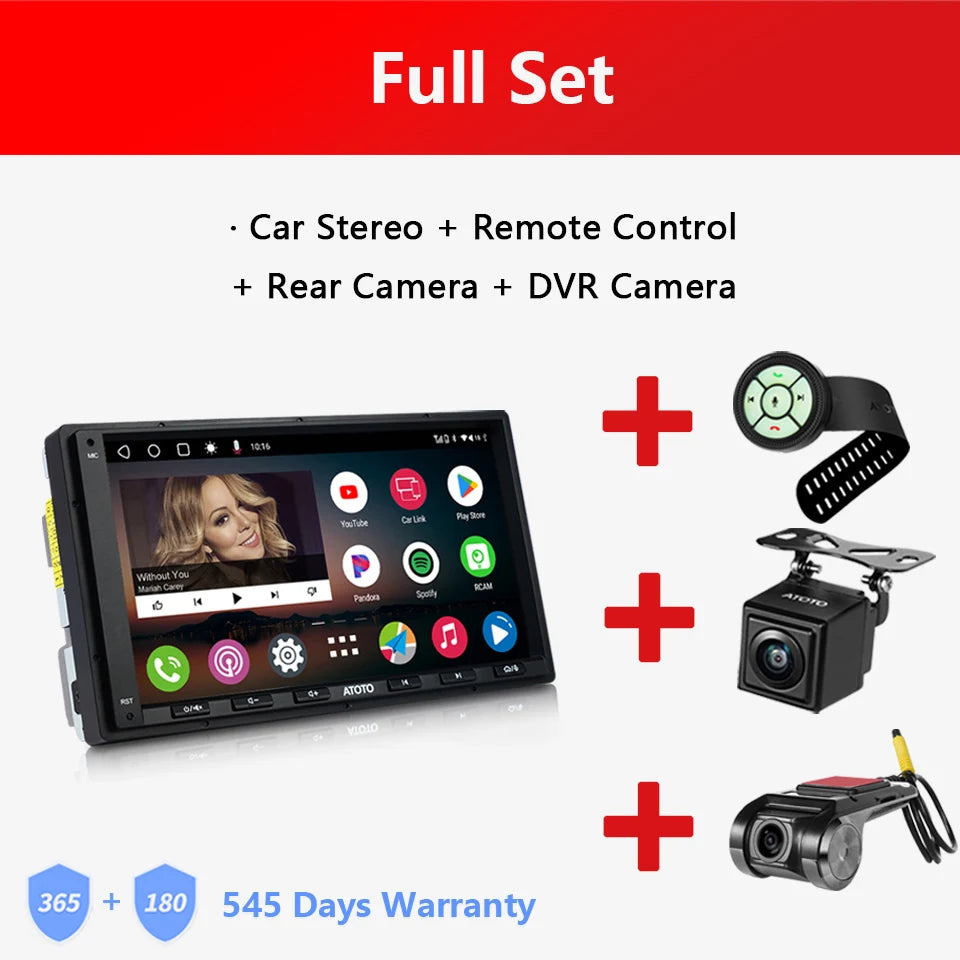 ATOTO Universal 7 inch Android Car Stereo Double 2 Din Multimedia Player Carplay Screen Android Auto 2Din Bluetooth Radio A6