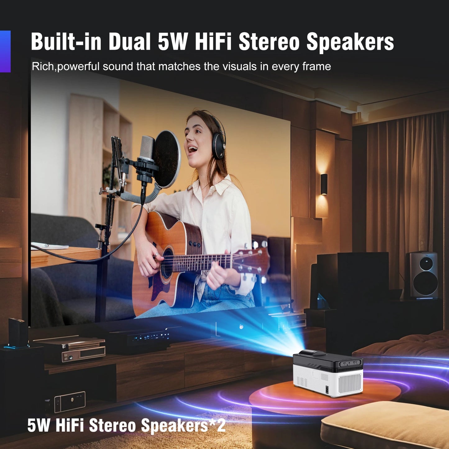 Magcubic HY450 Ultra Short Throw Projector 900ANSI 8K 1080P Allwinner H716 BT5.4 Auto Offset Electronic Focus Home Theater Voice