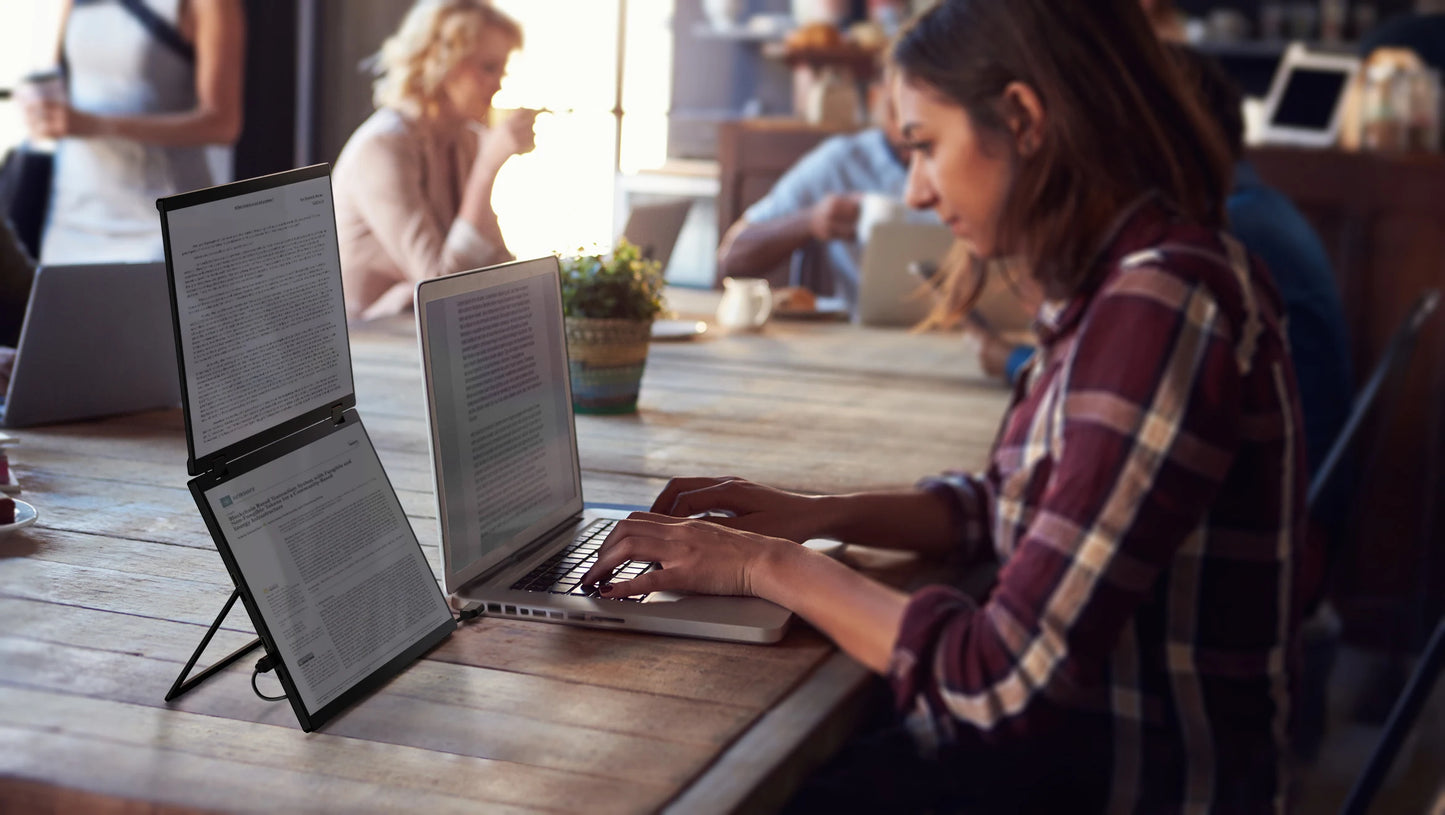 UPERFECT Triple Screen 15.6"/18.5“ Portable Foldable Monitor Dual Screen with Stand Extender 1080P FHD IPS for Laptop Windows