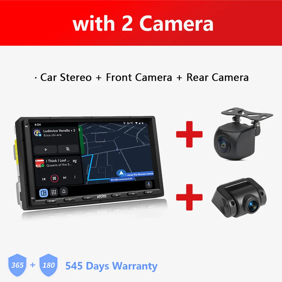 ATOTO 7 inch Double 2 Din Android Car Stereo 4G LTE WIFI GPS Bluetooth Wireless Android Auto CarPlay Screen Car Radio 2Din S8