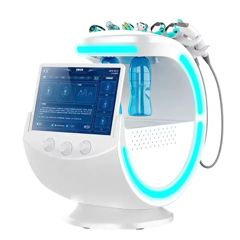 Facial Skin Analysis and Regeneration Smart Ice Blue 7-in-1 Multi Functional Spa Professional Portable Skincare Equipment