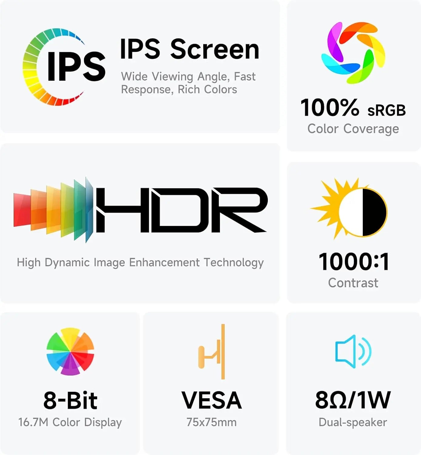 UPERFECT 16" 2K Portable Monitor 2560*1600 16:10 100%sRGB 500Cd/m² 120Hz Gaming Display For Xbox PS5 Switch Laptop Mac Phone