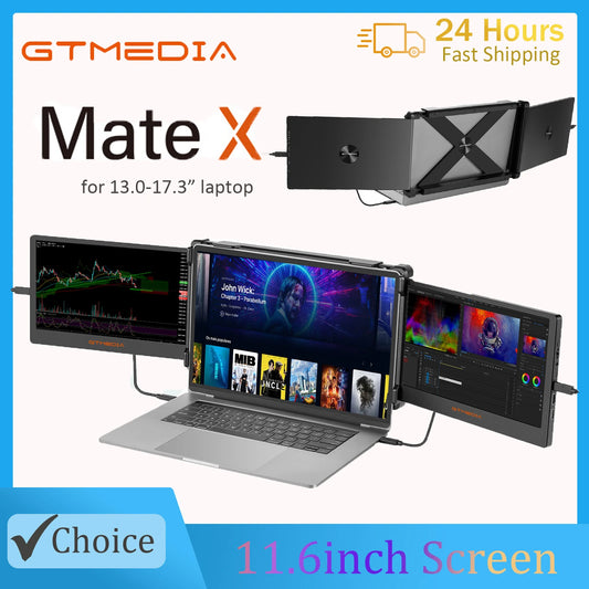 GTMEDIA Mate X 11.6 inch Portable Dual-screen Monitor 1920*1080 IPS FHD Screen Multi-system Compatible for 13.0-17.3in Laptop