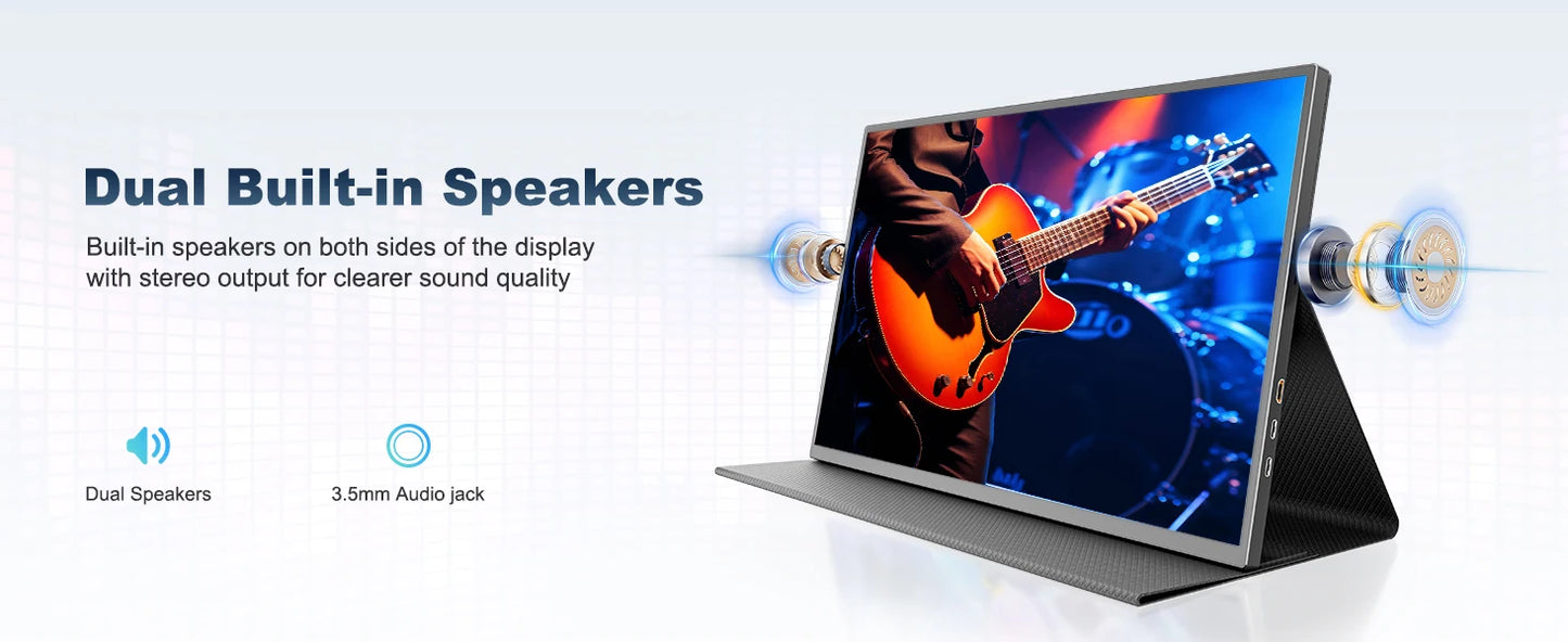 UPERFECT 18.5" TouchScreen Portable Monitor 120Hz 1MS Gaming Display 400Nits With FreeSync HDR VESA For Laptop Phone Xbox PS4/5