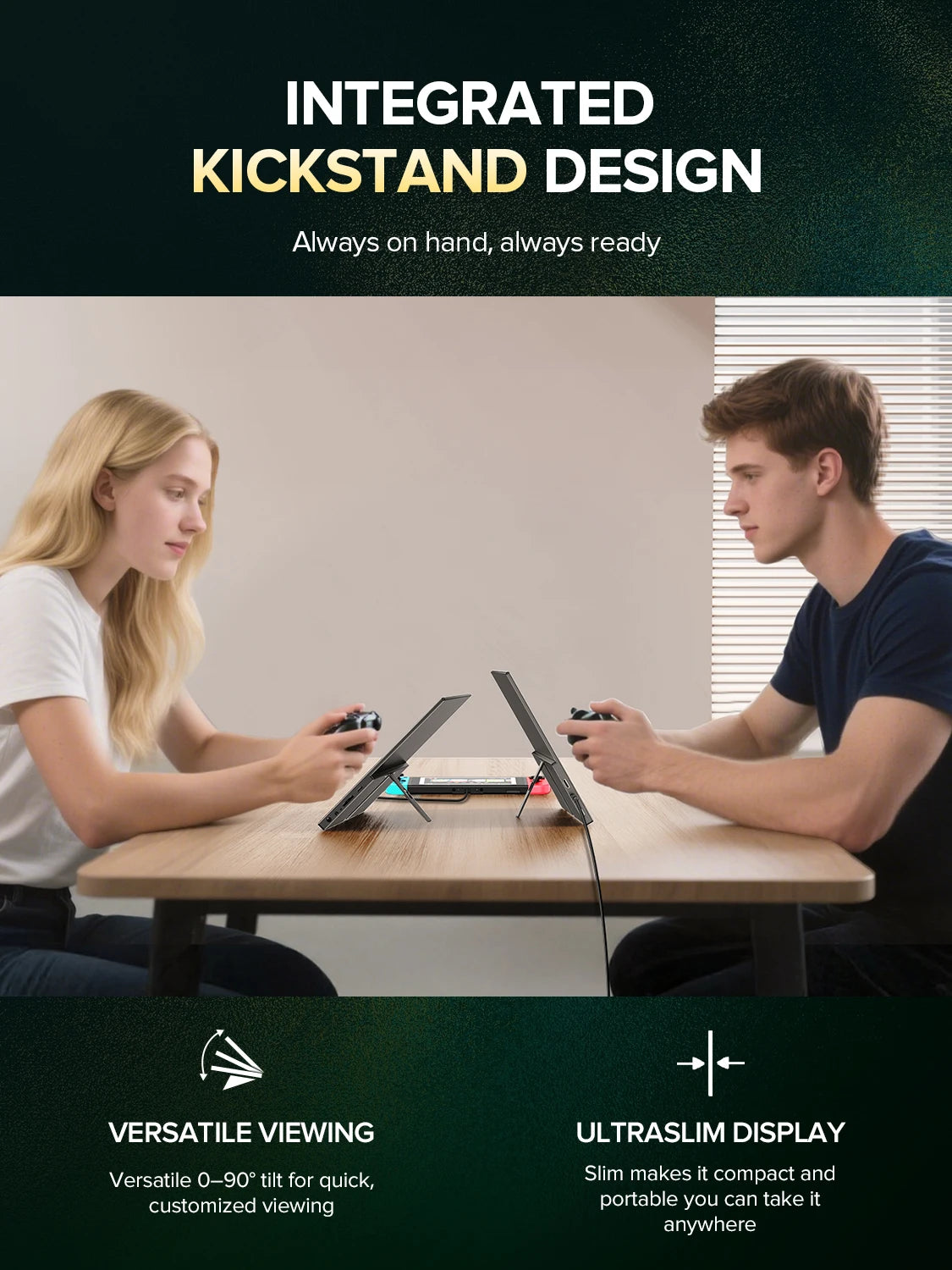 UPERFECT 4K Portable Monitor 13.4" 3840 * 2400 IPS HDMI USB C Computer Gaming Display Extenal Screen For Laptop PC Phone Switch