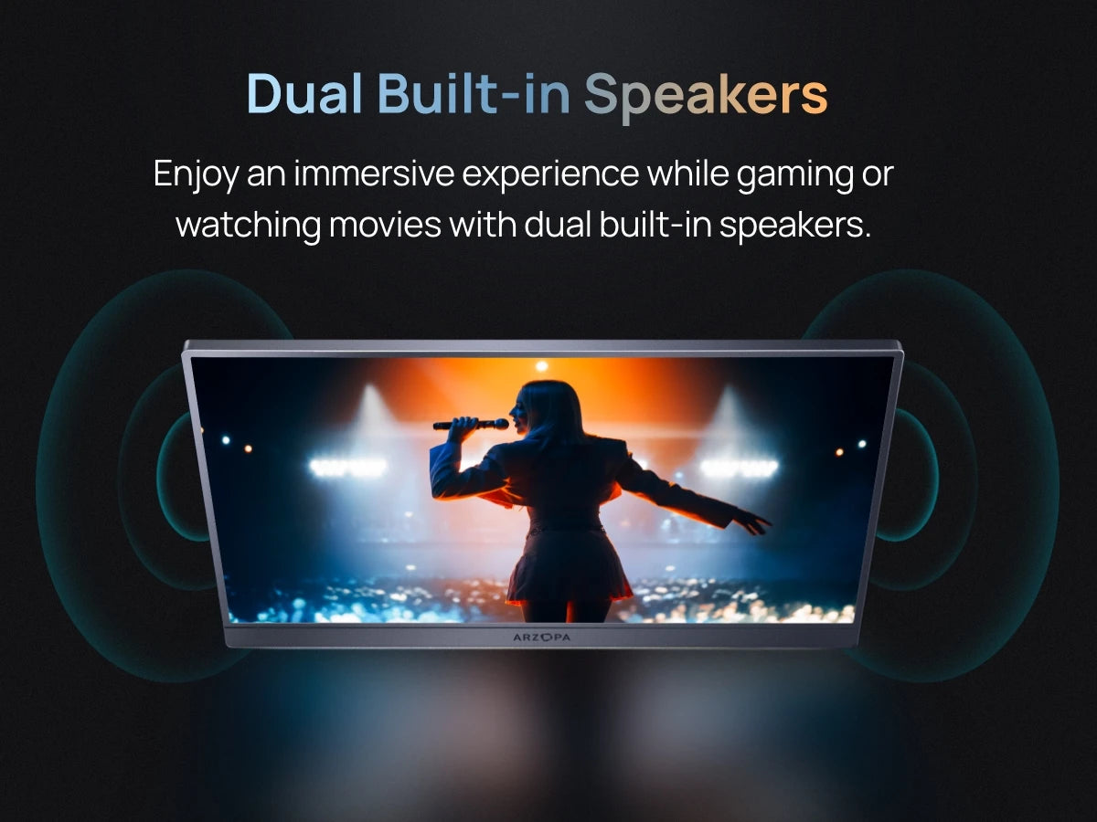 [New] ARZOPA 16.1'' 144Hz Portable Monitor,106% sRGB,1080P,with storage Bag,External Second Screen,Z1FC-Grey