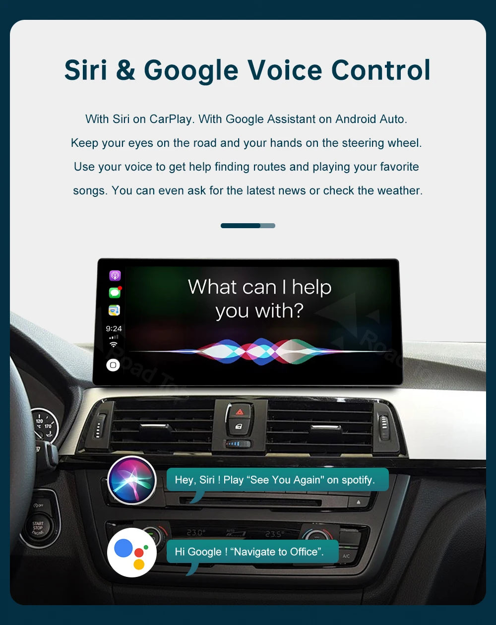 12.3 Wireless CarPlay Linux System Multimedia Display For BMW Series 3 4 F30 F31 F32 F33 F34 F36 2012-2018 Android Auto Airplay
