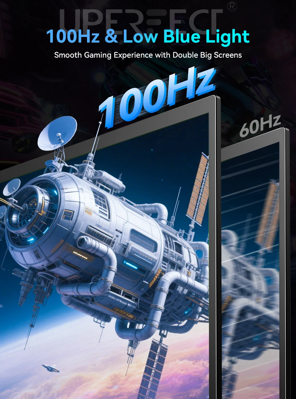 UPERFECT Triple Screen 15.6"/18.5“ Portable Foldable Monitor Dual Screen with Stand Extender 1080P FHD IPS for Laptop Windows