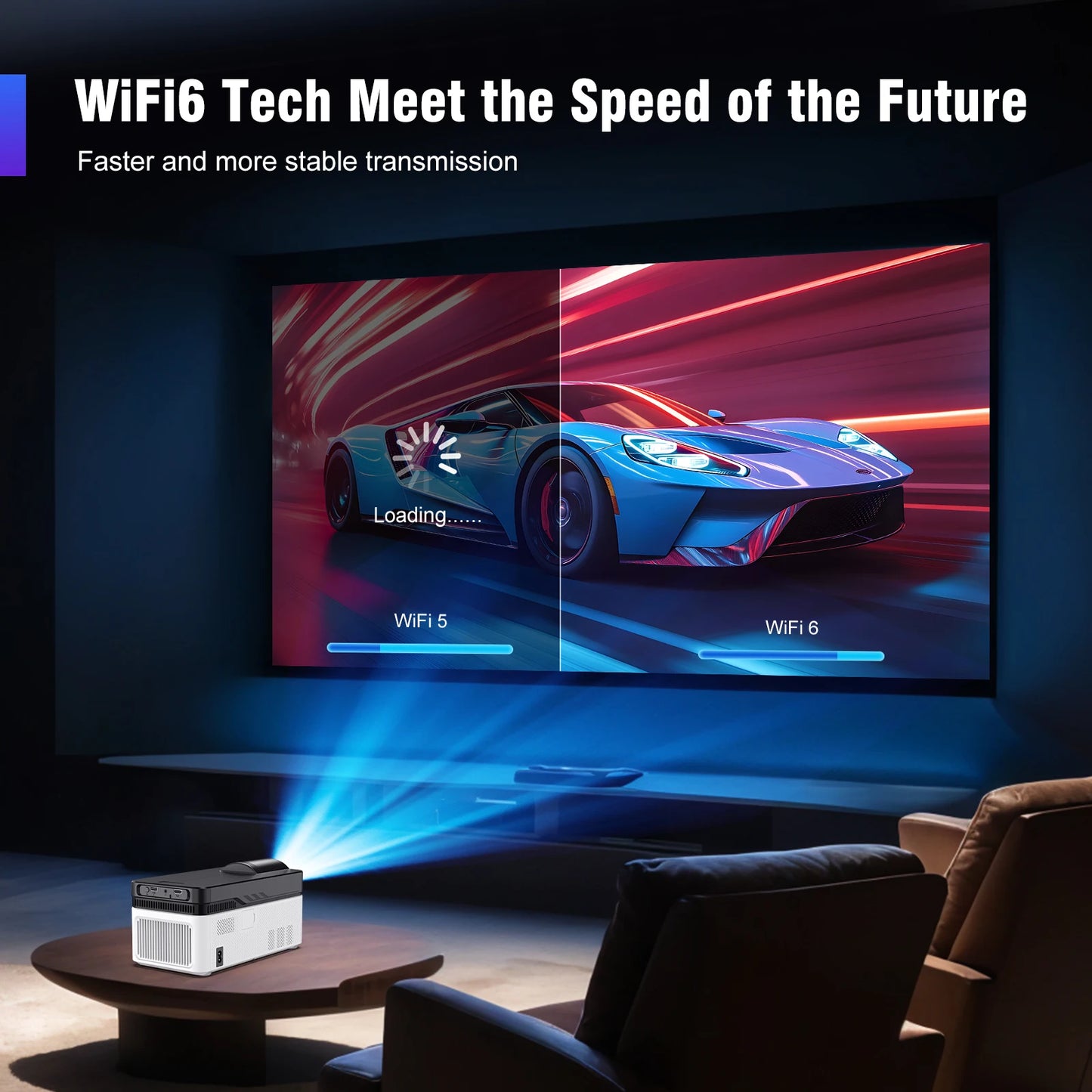 Magcubic HY450 Ultra Short Throw Projector 900ANSI 8K 1080P Allwinner H716 BT5.4 Auto Offset Electronic Focus Home Theater Voice