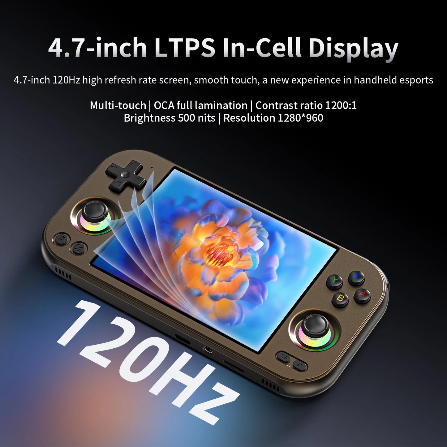 ANBERNIC RG 477M Retro Handheld Game Console Android 14 4.7 Inch LTPS In-Cell Aluminum Alloy CNC Video Gaming Player RG477M