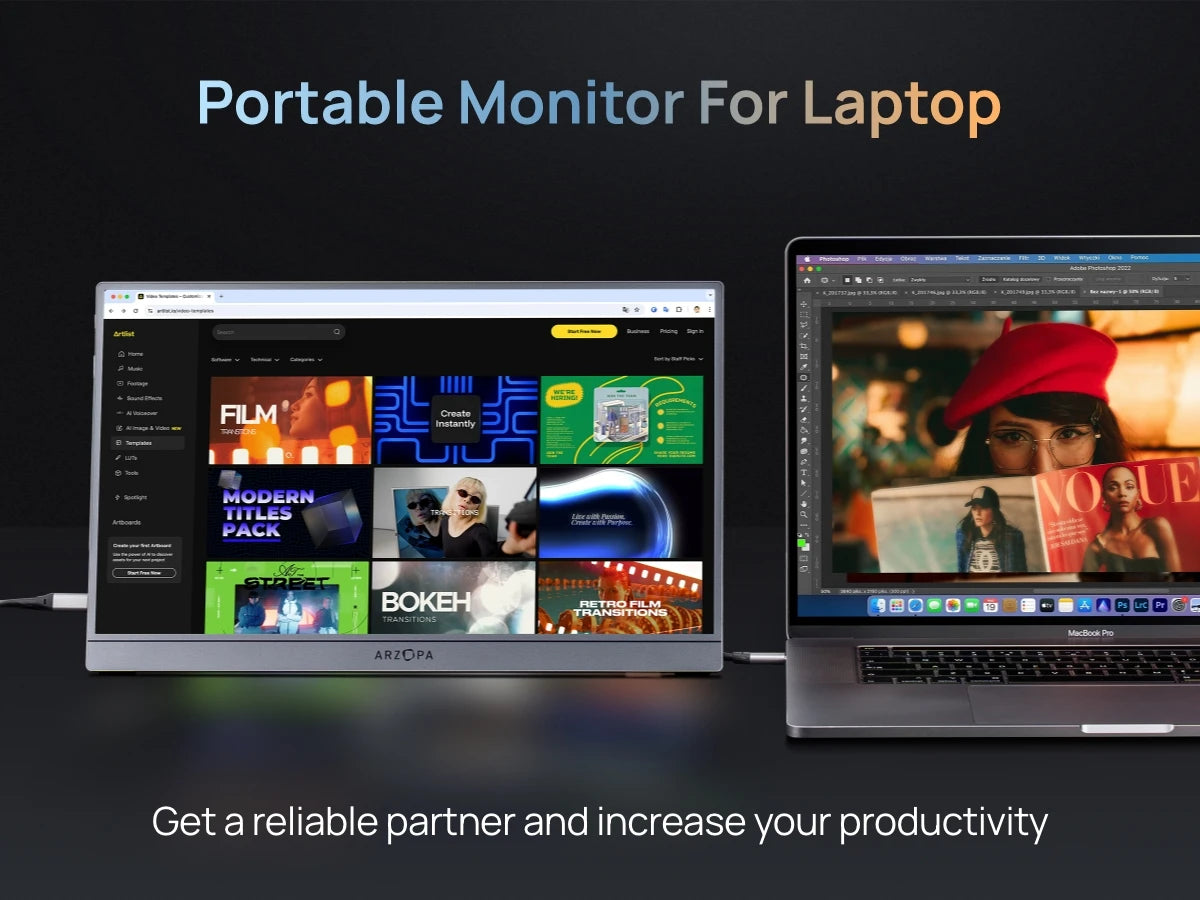 [New] ARZOPA 16.1'' 144Hz Portable Monitor,106% sRGB,1080P,with storage Bag,External Second Screen,Z1FC-Grey