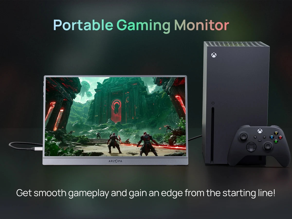 [New] ARZOPA 16.1'' 144Hz Portable Monitor,106% sRGB,1080P,with storage Bag,External Second Screen,Z1FC-Grey