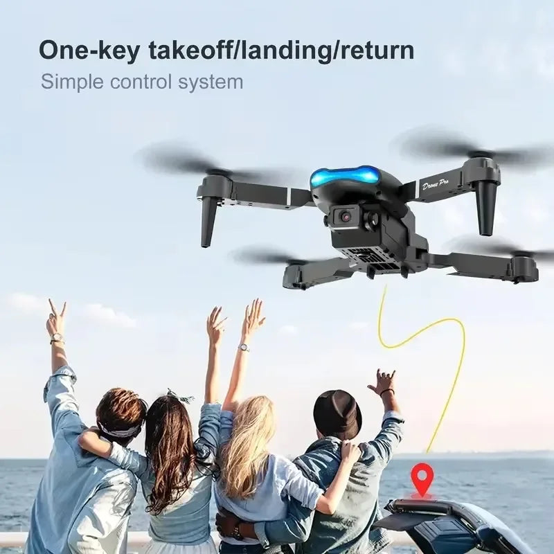 E99/E88 4K Professional RC Drone Wide HD Camera WIFI FPV Real Time Transmission One Key Start Ideal Gift Toy for Adults and Kids