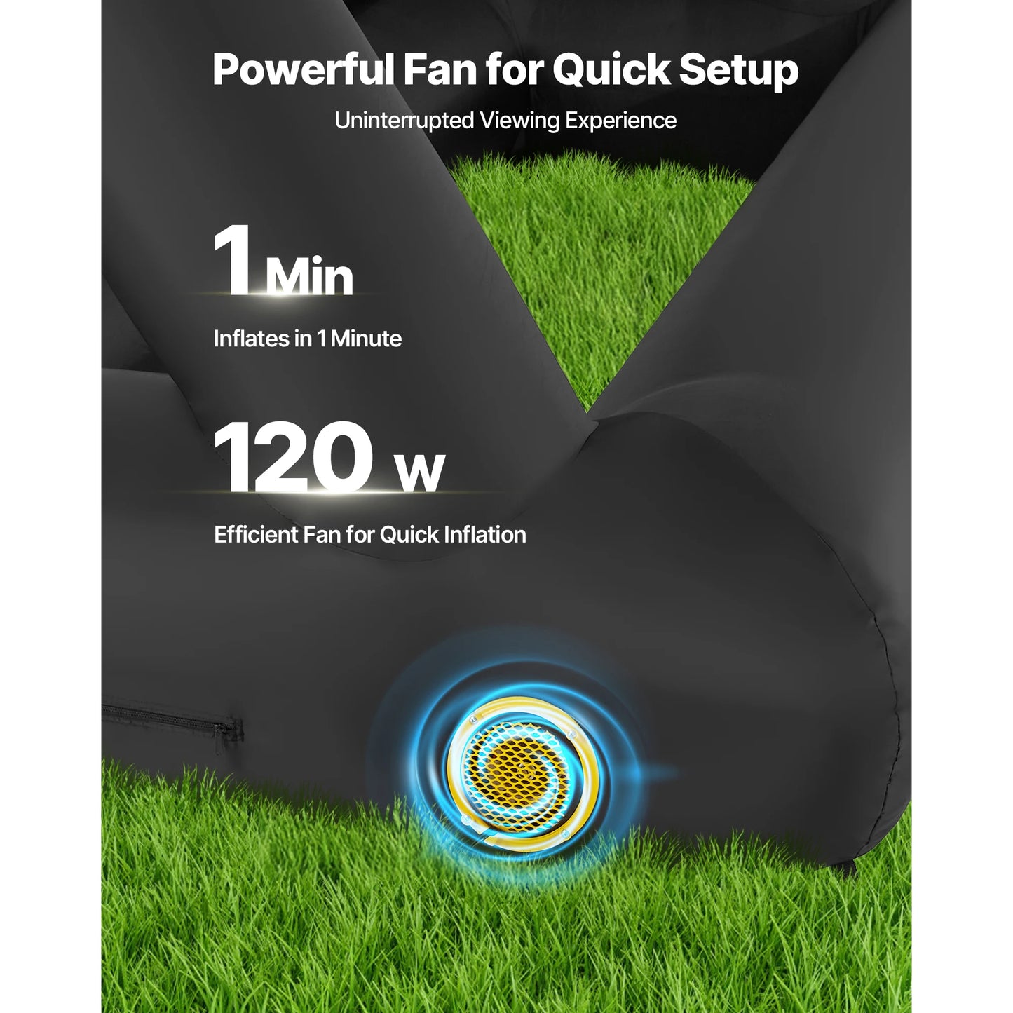 SucceBuy 14/15/16/18/20 FT Inflatable Projector Screen with 120W Air Blower Projector Screen for Outdoor Theater Theme Party