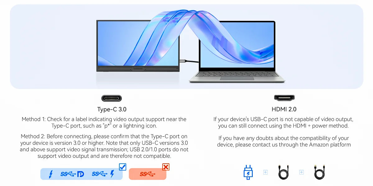 VEOUT 13.3inch Small Portable Monitor for Laptop, IPS 1080P USB HDMI Travel External Second Screen for Mac Phone PS5 Xbox Switch