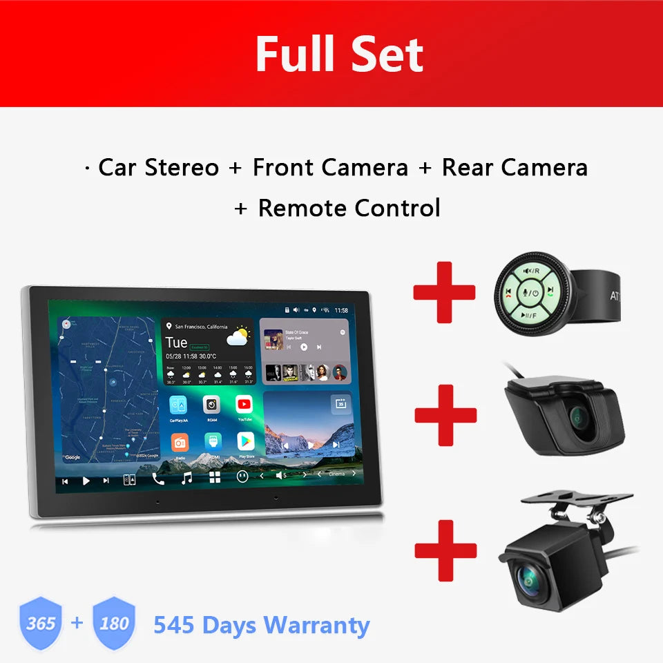 ATOTO 10 inch QLED Android Car Stereo 8G+128G Bluetooth Apple Carplay Screen Android Auto Navigation Radio Multimedia Player X10