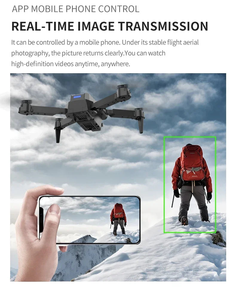 E99/E88 4K Professional RC Drone Wide HD Camera WIFI FPV Real Time Transmission One Key Start Ideal Gift Toy for Adults and Kids