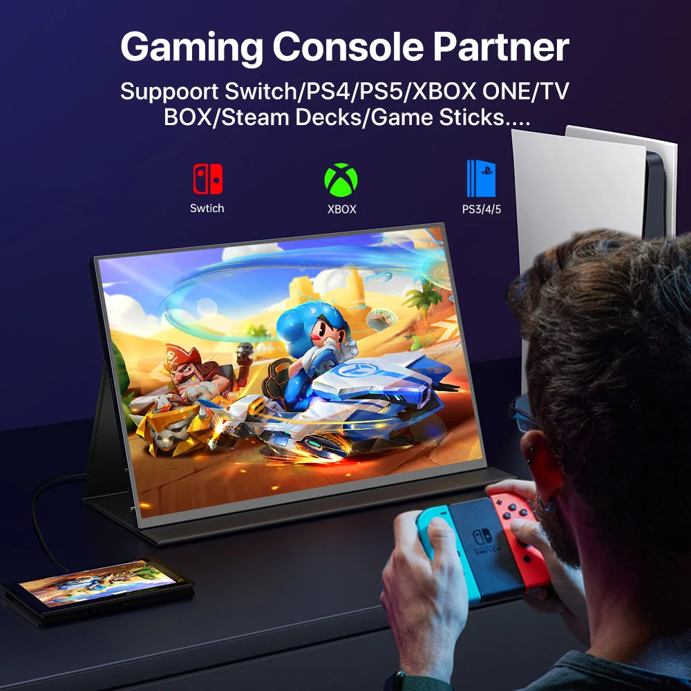 UPERFECT UGame 18 2K 144Hz Gaming Monitor 2560x1600 QHD 100% DCI-P3 Portable HDMI USB C Display For Laptop PC Mac Phone XBOX PS5