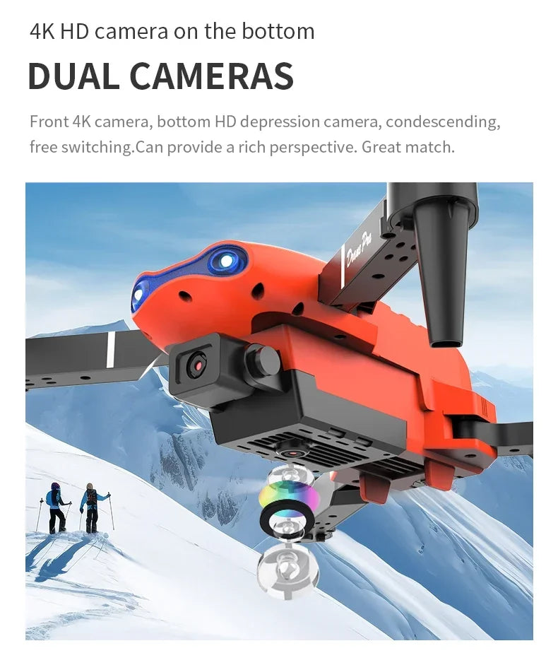 E99/E88 4K Professional RC Drone Wide HD Camera WIFI FPV Real Time Transmission One Key Start Ideal Gift Toy for Adults and Kids