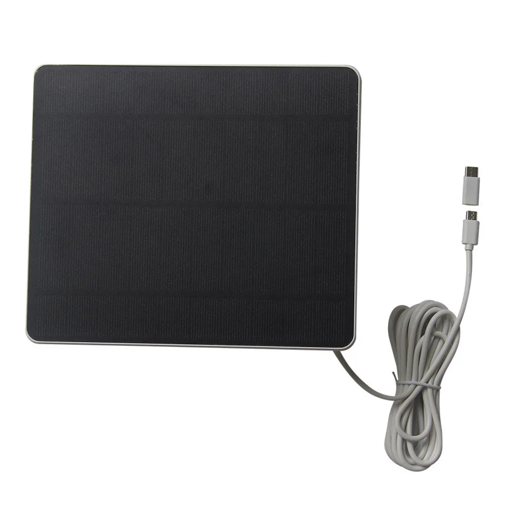 12W Security Camera Solar Panel DC 5V USB Solar Panel 360°Adjustable Mounting Outdoor Solar Cells Charger for Cameras
