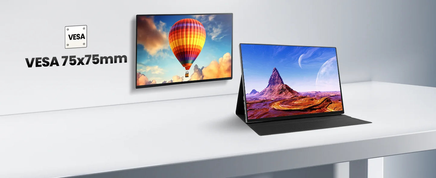 UPERFECT 16" 2K Portable Monitor 2560*1600 16:10 100%sRGB 500Cd/m² 120Hz Gaming Display For Xbox PS5 Switch Laptop Mac Phone