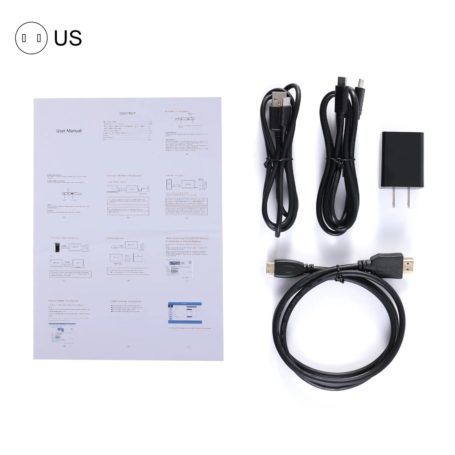 15.6 Inch Portable Monitor Dual Screen 1080P IPS External Second Screen for Mac Laptop PC Switch2 Xbox PS4/5 Xbox Ship From US