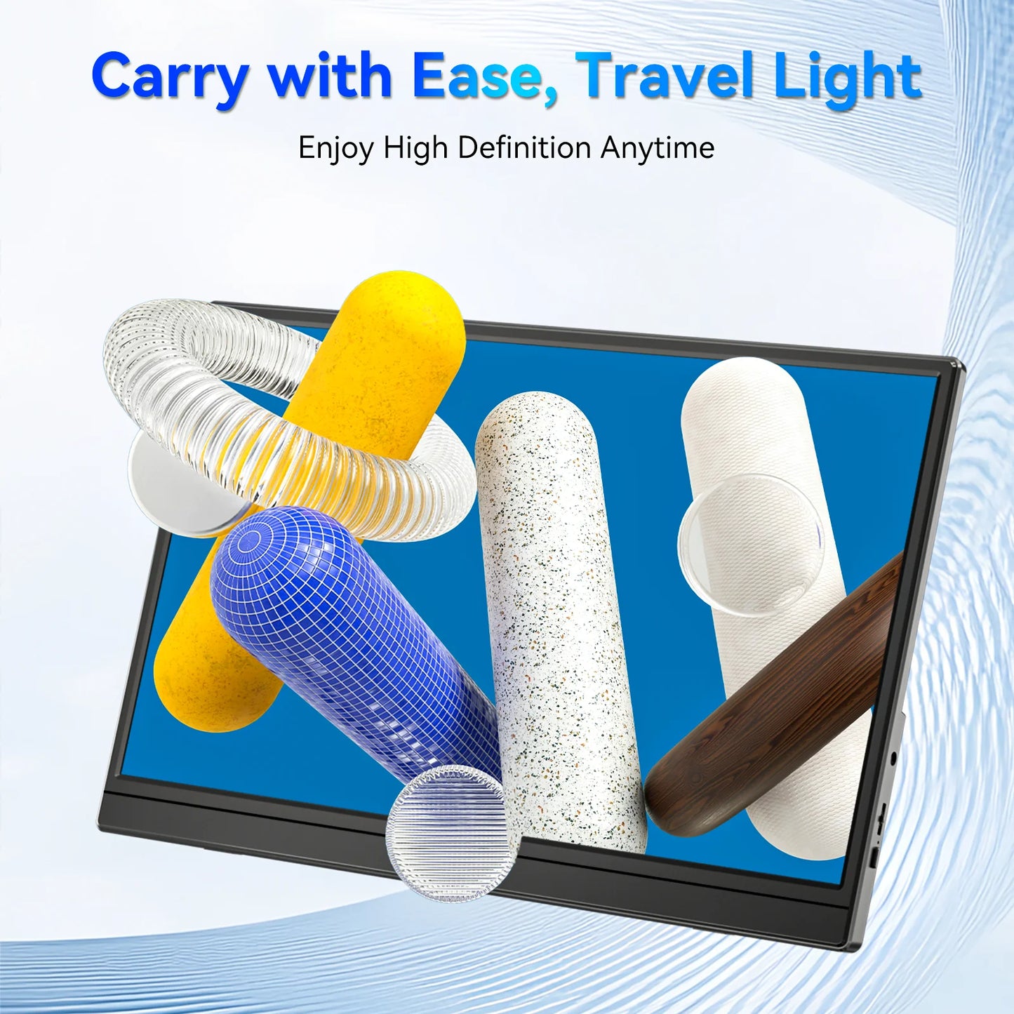 Hot sale VEOUT 15.6 inch 60HZ Portable Monitor for Laptop ,16:9 1080P Display LCD FHD External Second Computer Screen for Phone