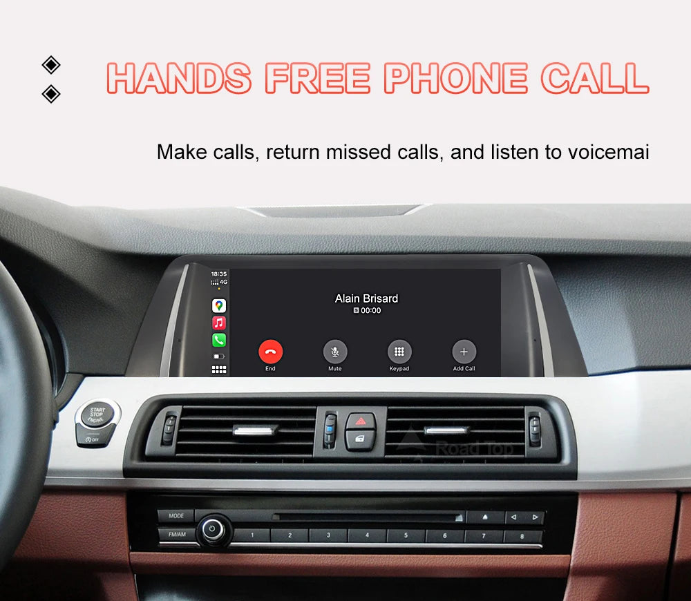 Wireless CarPlay Android Auto Car Radio Multimedia Player Linux Display Screen For BMW 5 Series F10 F11 2012-2017 CIC NBT