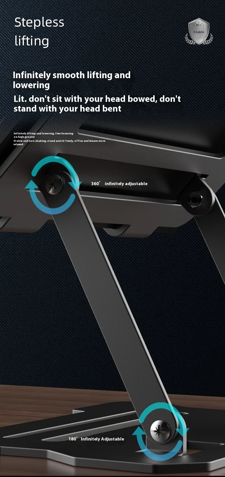 Laptop Tablet HolderAdjustable Foldable Bracket Laptop Tablet Stand Universal Portable Notebook Stand Cooling Support Anti Slip