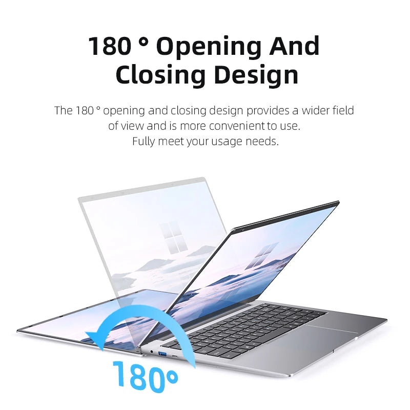 14.1" Ultra Slim Windows 11 Pro Laptop Computer intel Atom A3950 12GB RAM 1TB 2TB SSD Notebook PC 1080P HD Office Study Laptops