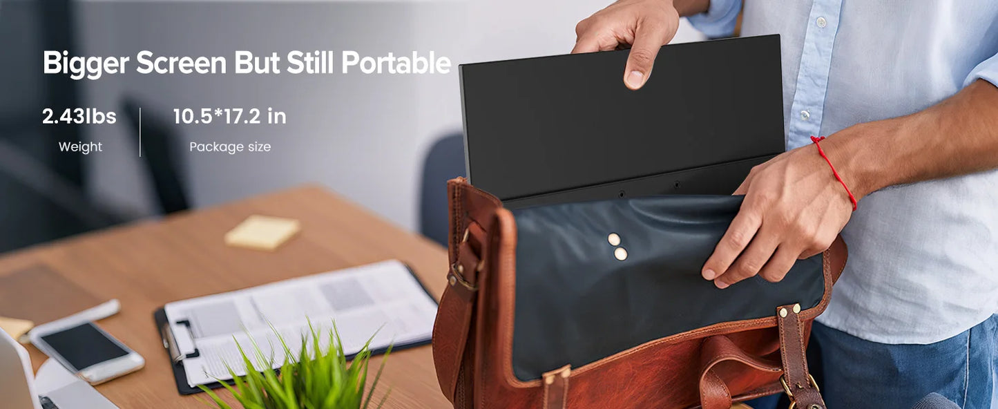 UPERFECT 18.5" Touchscreen Smart Portable Monitor with Metal Frame FreeSync 100%sRGB HDR 120Hz Gaming Screen Extender for Laptop