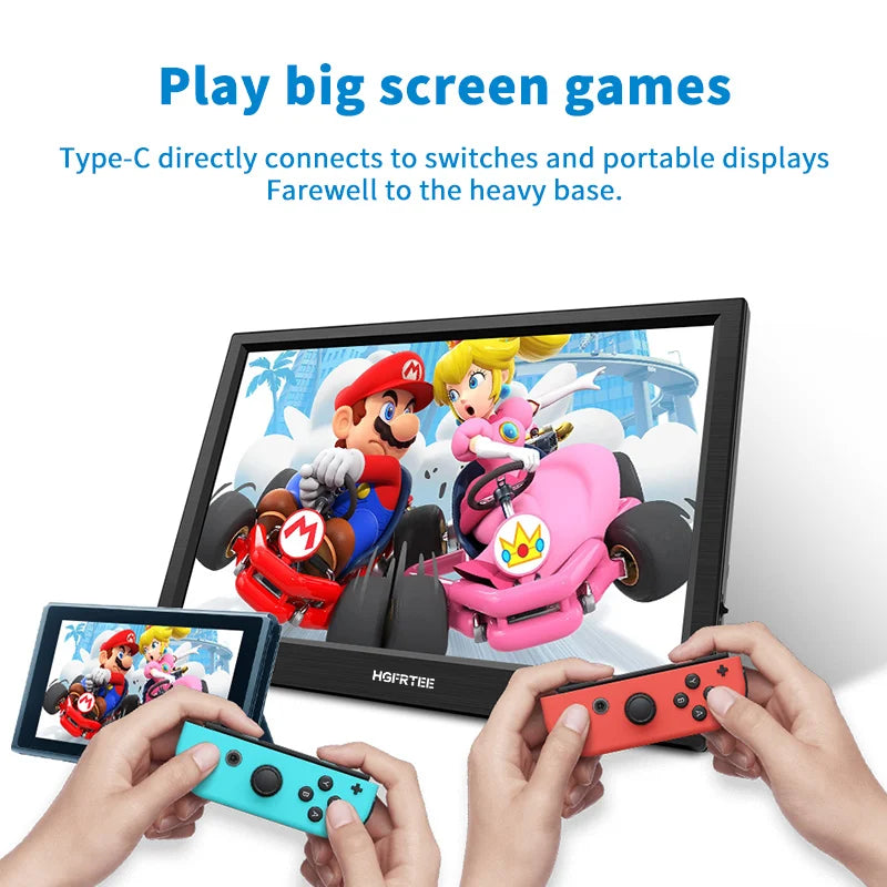 HGFRTEE 11.6inch Portable Monitor Gaming Extended Monitor HDMI-Compatible Laptop second screen For Switch/PS4/Raspberry Pi