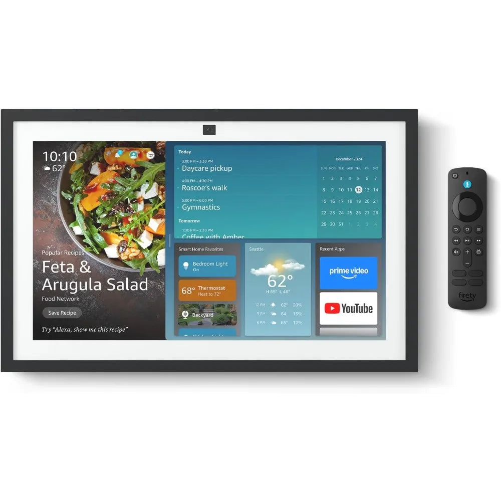 Full HD 15.6" kitchen hub for home organization, with built-in Fire TV and Alexa