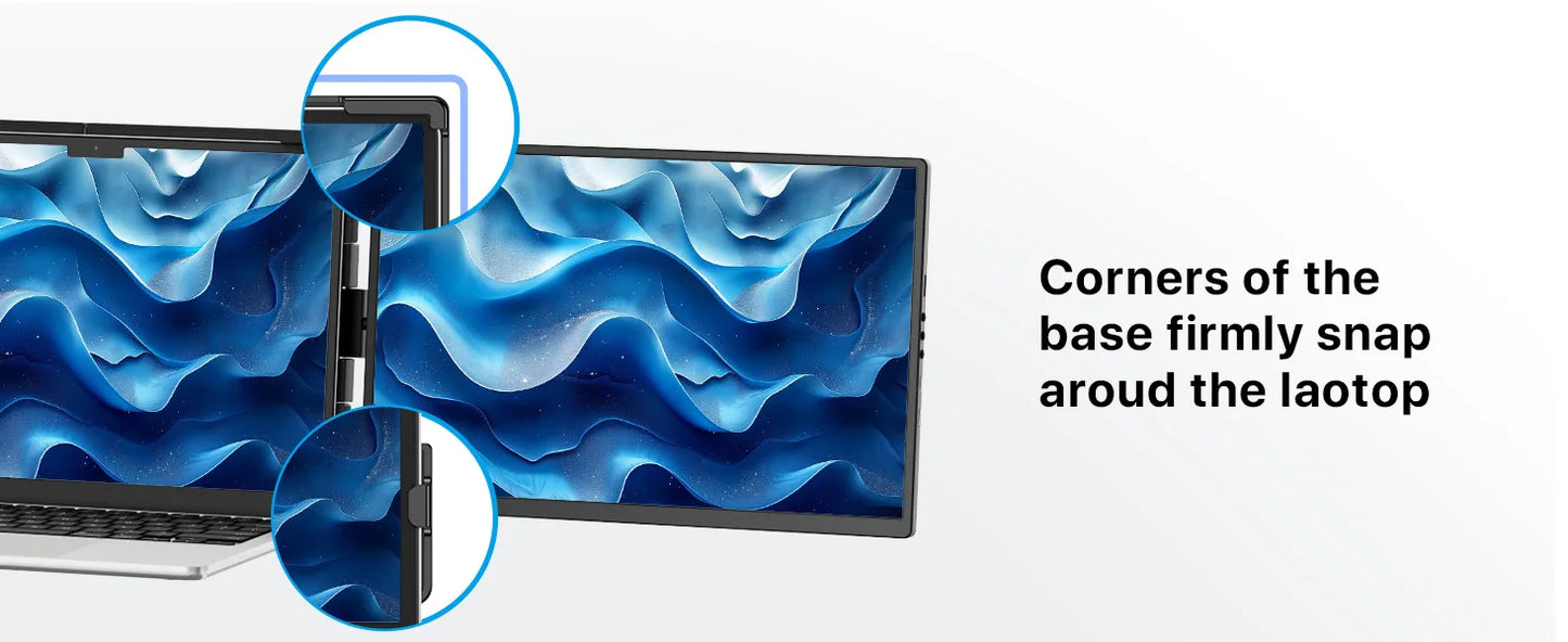 EVICIV 2K Laptop Screen Extender 14" QHD 1440P Portable Triple Monitor with 180° Automatic Rotation for Wins Mac Dex Chrome Work