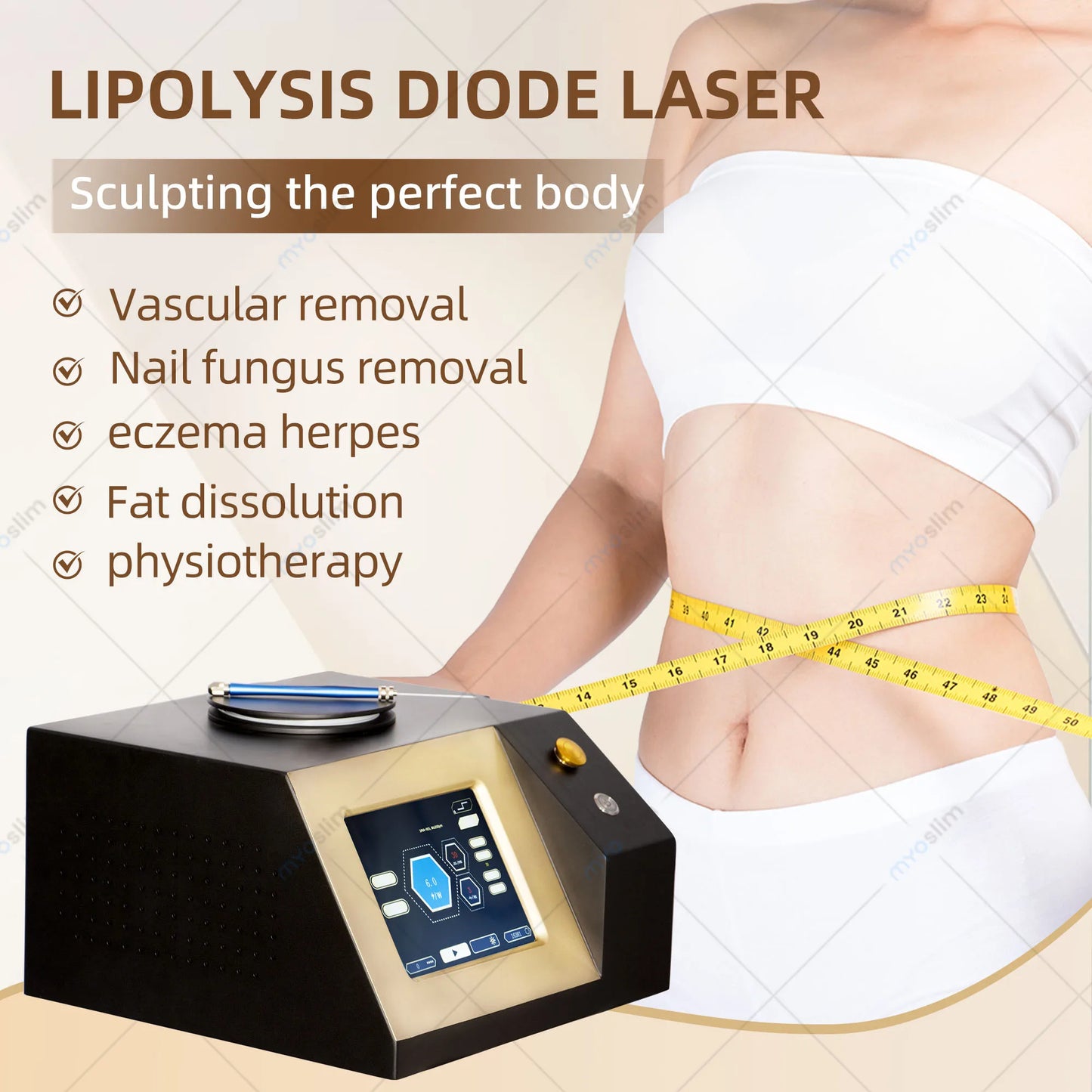 Diode Laser Body Sculpting Slimming Lipolysis Laser Fat Reduction Face Lifting Endo lifting Laser Lipo suction Machine