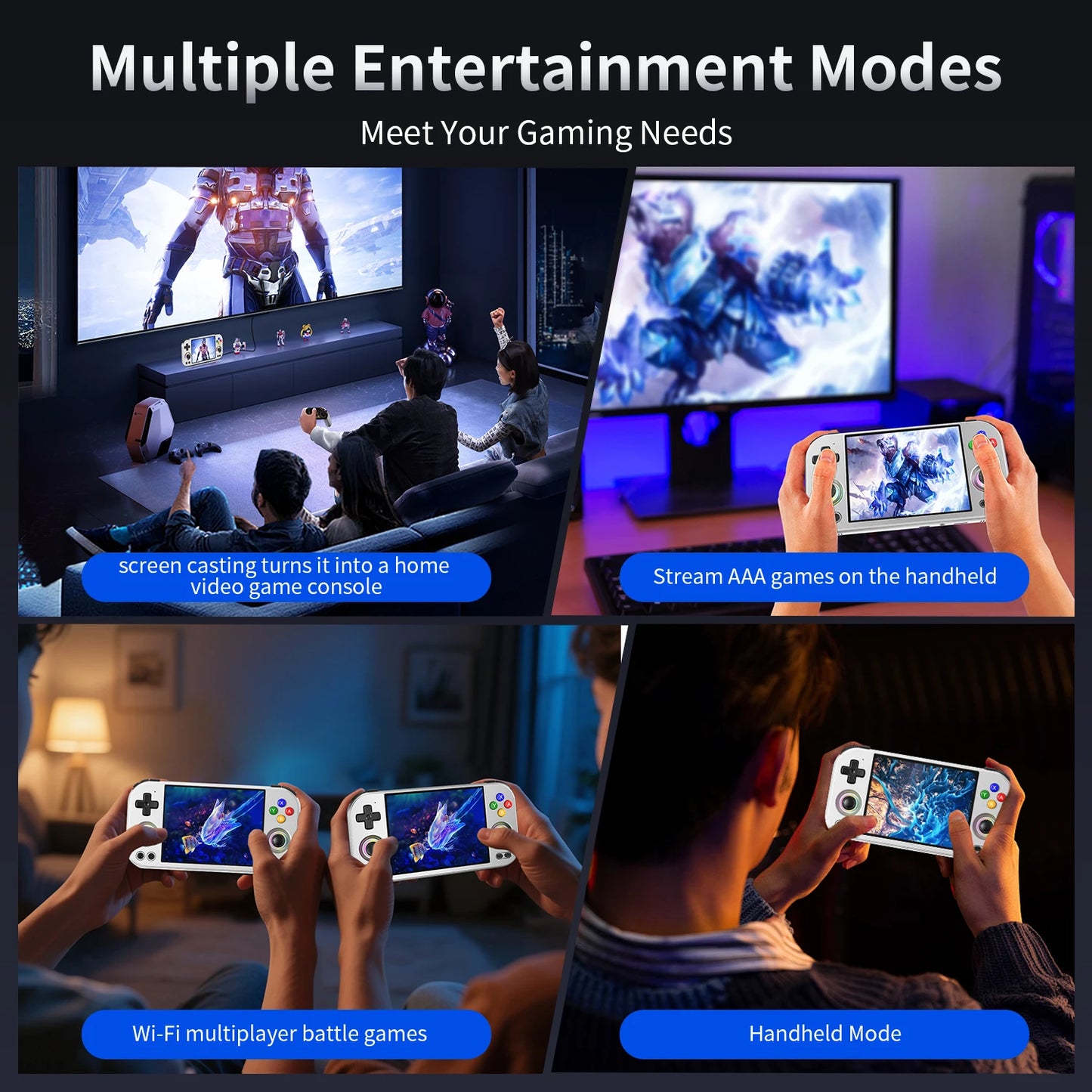 ANBERNIC RG 477M Retro Handheld Game Console Android 14 4.7 Inch LTPS In-Cell Aluminum Alloy CNC Video Gaming Player RG477M