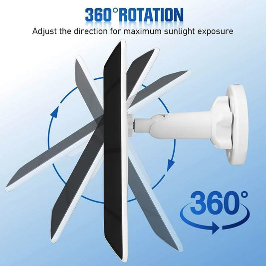 12W Security Camera Solar Panel DC 5V USB Solar Panel 360°Adjustable Mounting Outdoor Solar Cells Charger for Cameras