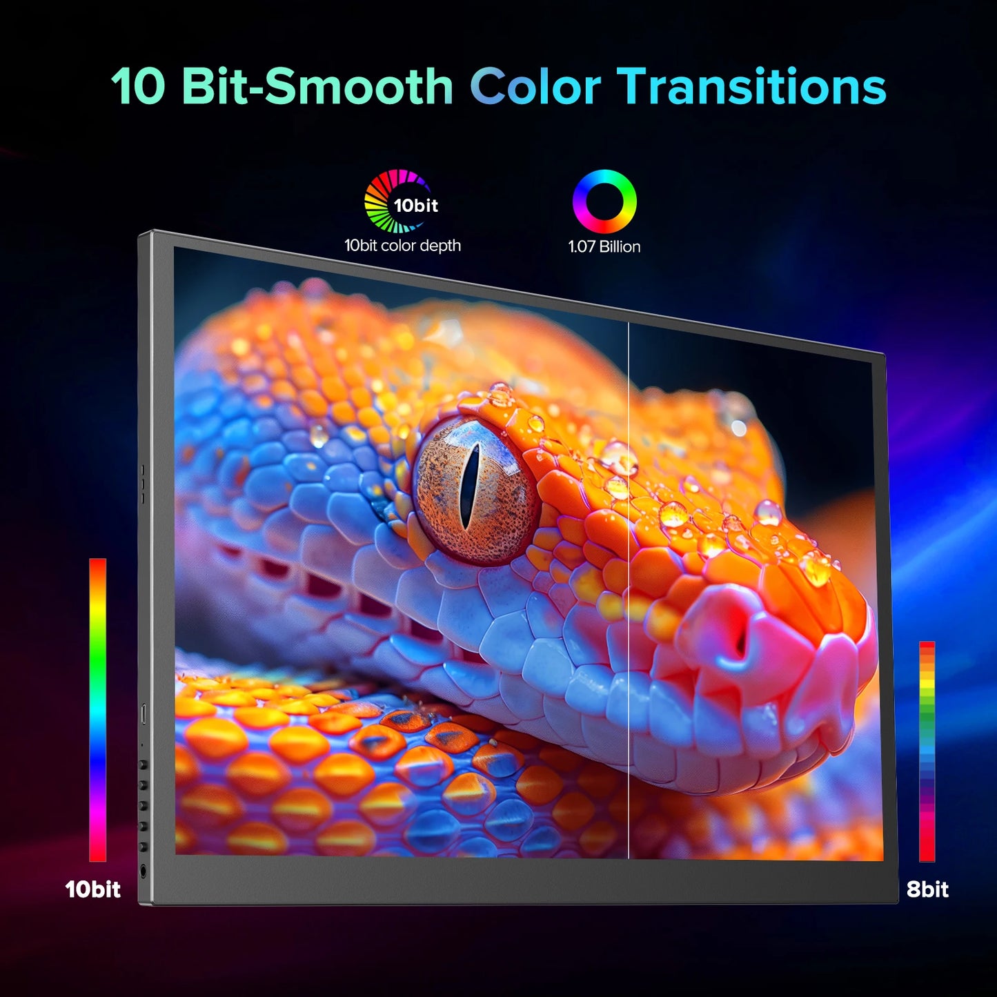 UPERFECT 4K Portable Monitor 18.4" 3840 x 2160 UHD USB-C HDMI FreeSync HDR External Computer Display with Speakers Cover VESA