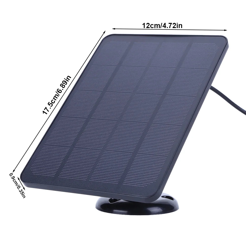 4W 5V Solar Panel Kit Waterproof Adjustable Wall Mount Bracket with 9.8FT Charging Cable for Ring Stick Up&Spotlight Camera