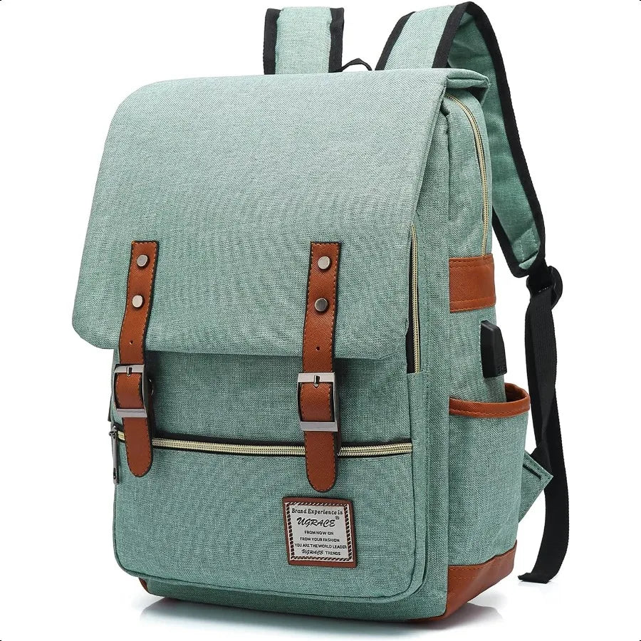 Laptop Backpack for Men Women 15.6Inch Green