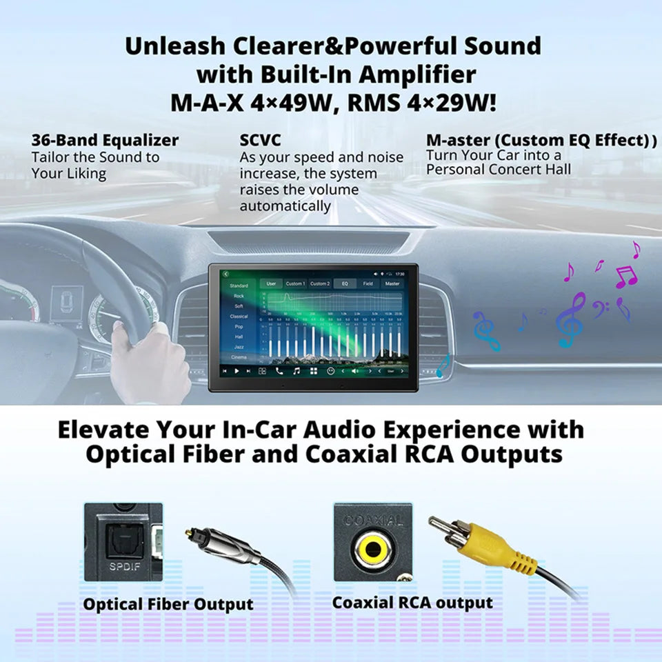 ATOTO 10 inch QLED Android Car Stereo 8G+128G Bluetooth Apple Carplay Screen Android Auto Navigation Radio Multimedia Player X10